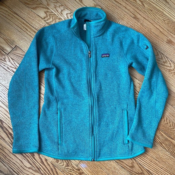 Patagonia Jackets & Blazers - Patagonia Women Teal Better Sweater Full Zipped Pockets Fleece Jacket Small